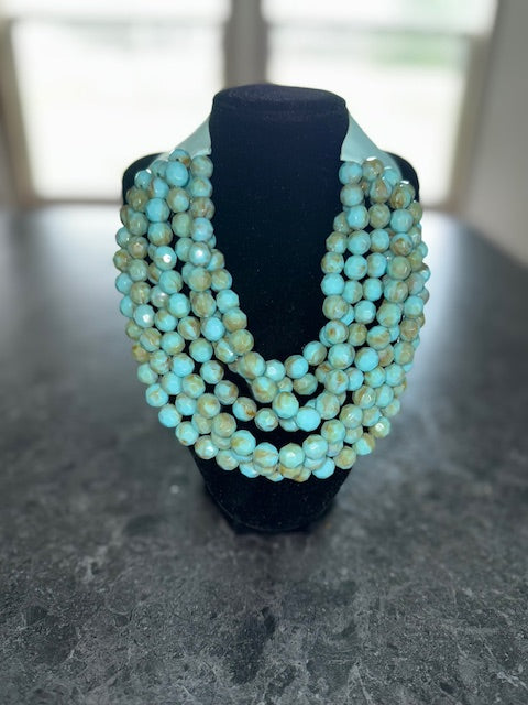 Multi-strand Beaded Magnetic Necklace