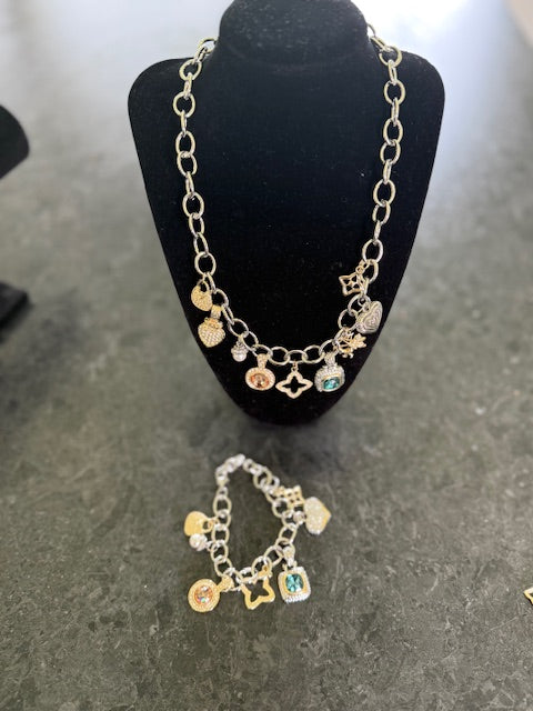 Charm Necklace and Charm Bracelet