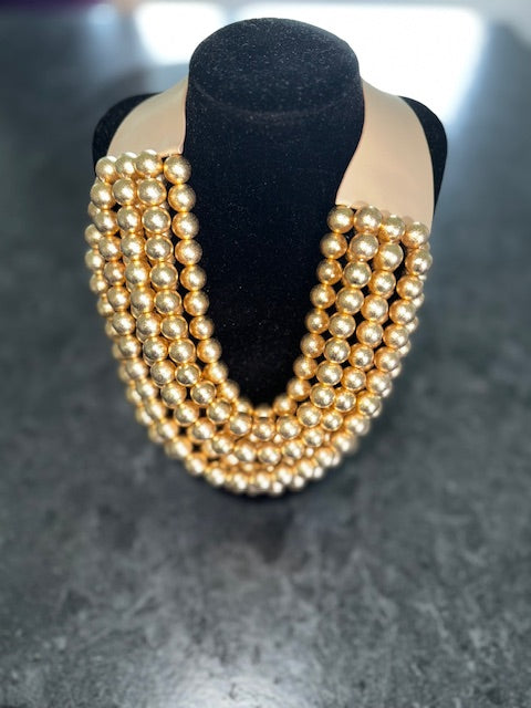 Multi-strand Beaded Magnetic Necklace