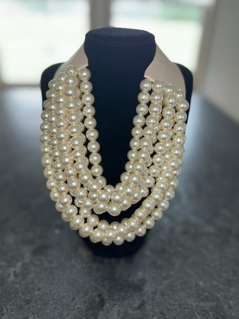 Multi-strand Beaded Magnetic Necklace