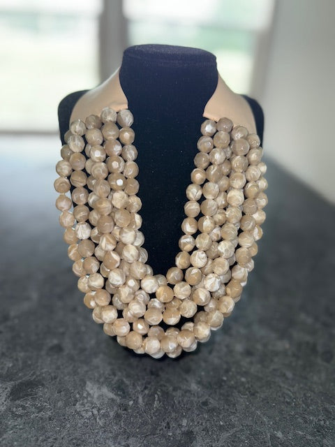 Multi-strand Beaded Magnetic Necklace