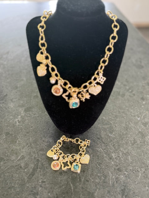 Charm Necklace and Charm Bracelet